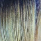Blonde Ambition  -  This fashionable blond is a must have for the on trend customer who loves ombre and root stretched colors. Starting from a chocolate root then stretching into a butterscotch blond and finally melting into cream, gold and champagne blonds. Blonde Ambition is one of our high heat colors.