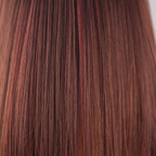 Cherrywood  -  A hybrant underlighted medium red brown mix has a multitude of tiny chocolate and rich cherry tones and fine flashes of ruby scarlet. Beautiful and delicately textured bringing out all the definition and shine of the style.