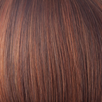 Chestnut  -  To make this color we have blended a multitude of medium brown red to make an unrivaled chestnut. Chesnut has a subtle twist of color blending slightly lighter towards the ends. It is understated, natural and complements all skin tones.