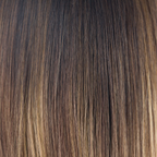 Marble Brown-LR  -  A long rooted beauty that combines the perfect mixture of warm dark brown and medium golden blond. Long, warm dark brown roots add a sophisticated finish.