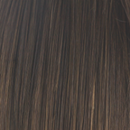 Mocha Brown  -  A soft, warm dark brown base with ashy light brown highlights. These sectional highlights at the face and nape create a totally mesmerizing look.
