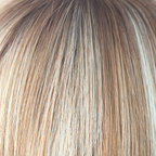 Nutmeg-R  -  This scrumptious rooted nutmeg blond with medium golden rooted base, blends into blond cream tones, warm coconut and honey slices. Nutmeg-R is classy and defined!