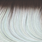 Seaglass-R  -  This beige brown rooted color is captivating. The root seamlessly smudges into a pale peppermint green with hints of blue jade.