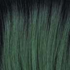 Smoky Forest  -  A fused forest green with off-black roots. 